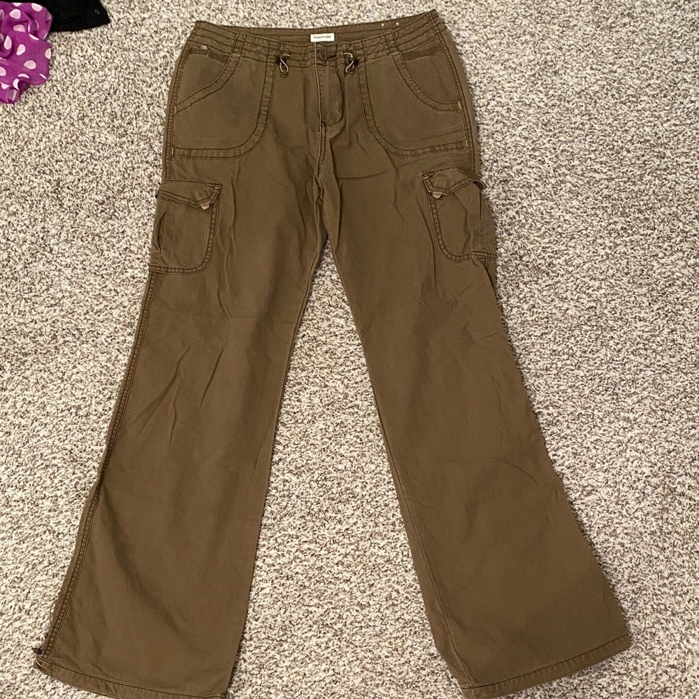 Brown low rise Cargo Pants